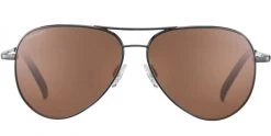 FlightSunglasses Serengeti Carrara 8297 - Shiny Gunmetal, Polarized Drivers, Photochromic Lenses Pilot & Driver