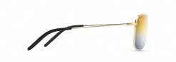 FlightSunglasses Maui Jim Kami 778 Aviator Sunglasses- Silver With Navy Blue, Dual Mirror Blue To Silver