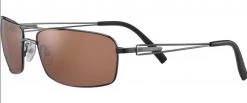 FlightSunglasses Pilot & Driver Serengeti Dante 7113 - Shiny Gunmetal Polarized Drivers Photochromic Lenses