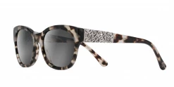 FlightSunglasses Maui Jim Monstera Leaf 747 Sunglasses- White Tokyo With 24K White Gold, Neutral Grey Polarized Lens