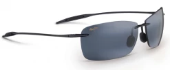 FlightSunglasses Sport Maui Jim Lighthouse 423 Sunglasses- Gloss Black With Polarized Neutral Grey Lens