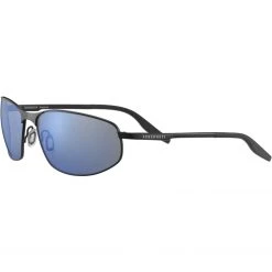 FlightSunglasses Serengeti Matera Large 8729 -Satin Black Mineral Polarized 555nm Blue Lenses