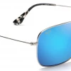 FlightSunglasses Maui Jim Cook Pines 774 Sunglasses- Silver With Polarized Blue Hawaii Lens Classic Aviators