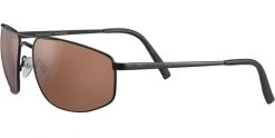 FlightSunglasses Serengeti Modugno 8406 Satin Black, Polarized Drivers, Photochromic Lenses Pilot & Driver