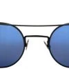 FlightSunglasses Randolph P3 Shadow Sunglasses PB010- Matte Black, Blue Sky Flash Mirror Lenses