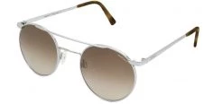 FlightSunglasses Randolph P3 Shadow Sunglasses PB005- Bright Chrome, Tan Gradient Lenses Pilot & Driver