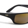 FlightSunglasses Maui Jim Peahi 202 Sunglasses- Matte Black With Polarized HCL Bronze Lens