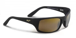 FlightSunglasses Maui Jim Peahi 202 Sunglasses- Matte Black With Polarized HCL Bronze Lens