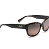 FlightSunglasses Maui Jim Plumeria 768 Sunglasses-Dark Tortoise With Polarized Maui Rose Lens