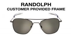 FlightSunglasses Randolph Single Vision Sunglasses, Customer Provided Frame (Lenses Only) Customer Provided Frame (lens Only)