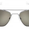 FlightSunglasses Pilot & Driver Randolph Aviator Sunglasses -Matte Chrome
