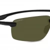 FlightSunglasses Serengeti Erice 8501 Sunglasses - Satin Black, Polar PhD 555nm (green) Photochromic Lenses Sport