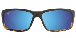 FlightSunglasses Maui Jim Kanaio Coast 766 Sunglasses -Customized Matte Tortoise With Blue Hawaii Lens Sport