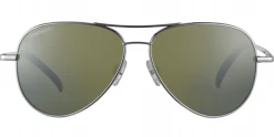 FlightSunglasses Serengeti Carrara Small SS016001 Shiny Silver With Polarized 555nm Photochromic Lenses