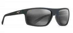 FlightSunglasses Sport Maui Jim Byron Bay 746 Sunglasses- Matte Black Rubber With Polarized Neutral Grey Lens