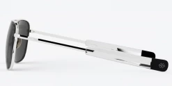 FlightSunglasses Randolph Aviator White Gold Sunglasses-Polarized Colbalt & American Grey