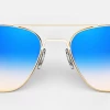 FlightSunglasses Randolph Aviator 23K Gold Sunglasses-Northern Lights