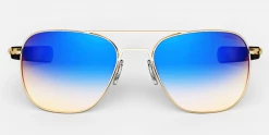 FlightSunglasses Randolph Aviator 23K Gold Sunglasses-Northern Lights