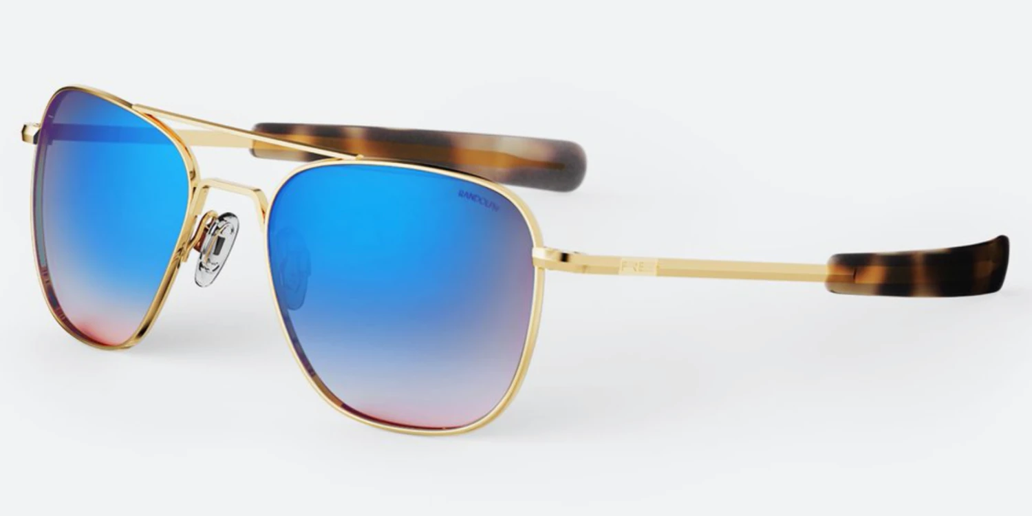 FlightSunglasses Randolph Aviator Sunglasses<span>- Northern Lights (Brn Grad W/Blue Fl Mirror)</span> Pilot & Driver 3 FlightSunglasses Randolph Aviator Sunglasses- Northern Lights (Brn Grad W/Blue Fl Mirror) Pilot & Driver