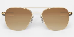 FlightSunglasses Randolph Aviator Sunglasses- 23K Gold With Gradient Lenses