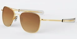 FlightSunglasses Randolph Aviator Sunglasses- 23K Gold With Gradient Lenses