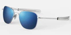 FlightSunglasses Randolph Aviator Single Vision Prescription Sunglasses -Atlantic & Cobalt Blue Wayfarer & Square