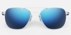 FlightSunglasses Randolph Aviator Single Vision Prescription Sunglasses -Atlantic & Cobalt Blue Wayfarer & Square