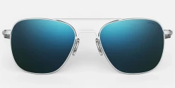 FlightSunglasses Randolph Aviator Single Vision Prescription Sunglasses -Atlantic & Cobalt Blue Wayfarer & Square