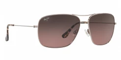 FlightSunglasses Classic Aviators Maui Jim Cook Pines 774 Sunglasses- Rose Gold With Polarized Maui Rose Lens