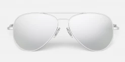 FlightSunglasses Randolph Concorde Sunglasses-Polarized Gold & Silver Mirror Lenses