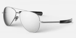 FlightSunglasses Randolph Concorde Sunglasses-Polarized Gold & Silver Mirror Lenses