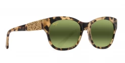 FlightSunglasses Maui Jim Monstera Leaf HS747 Sunglasses- Honey Havana With Yellow Gold, HCL Bronze Polarized Lens