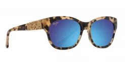 FlightSunglasses Maui Jim Monstera Leaf HS747 Sunglasses- Honey Havana With Yellow Gold, HCL Bronze Polarized Lens