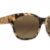 FlightSunglasses Maui Jim Monstera Leaf HS747 Sunglasses- Honey Havana With Yellow Gold, HCL Bronze Polarized Lens