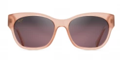 FlightSunglasses Maui Jim Monstera Leaf 747 Sunglasses- Guava Pink With 24K Rose Gold, Maui Rose Polarized Lens