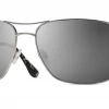 FlightSunglasses Pilot & Driver Maui Jim Breezeway 773 Sunglasses- Silver With Polarized Neutral Grey Lens
