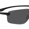 FlightSunglasses Sport Serengeti Erice 8504 Sunglasses -Shiny Black Polarized CPG (grey), Photochromic Lenses