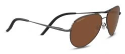 FlightSunglasses Serengeti Carrara Small 8555 Shiny Gunmetal, Polarized Drivers Photochromic Lenses Pilot & Driver