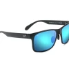 FlightSunglasses Maui Jim Red Sands 432 Sunglasses- Matte Black With Polarized Blue Hawaii Lens