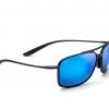 FlightSunglasses Maui Jim Kaupo Gap 437 Sunglasses- Matte Blue With Polarized Blue Hawaii Lens