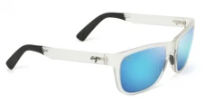 FlightSunglasses Maui Jim South Swell 755 Sunglasses- Frosted Crystal With Polarized Blue Hawaii Lens Sport