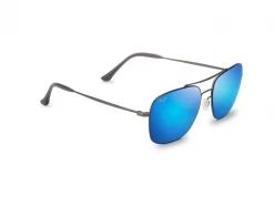 FlightSunglasses Maui Jim Lava Tube 786 Sunglasses- Satin Dark Gunmetal With Polarized Blue Hawaii Lens