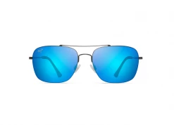 FlightSunglasses Maui Jim Lava Tube 786 Sunglasses- Satin Dark Gunmetal With Polarized Blue Hawaii Lens