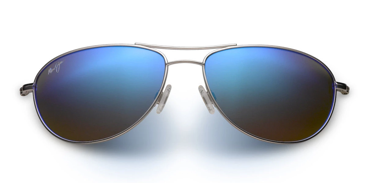FlightSunglasses Maui Jim Baby Beach 245 Sunglasses<span>- Silver With Polarized Blue Hawaii Lens</span> 4 FlightSunglasses Maui Jim Baby Beach 245 Sunglasses- Silver With Polarized Blue Hawaii Lens