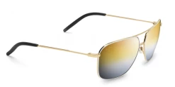 FlightSunglasses Maui Jim Kami 778 Aviator Sunglasses- Silver With Navy Blue, Dual Mirror Blue To Silver