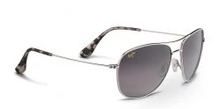 FlightSunglasses Maui Jim CLIFF HOUSE 247 Sunglasses- Silver With Polarized Neutral Grey Lens