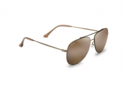 FlightSunglasses Maui Jim Cinder Cone 789 Sunglasses- Matte Gold With Polarized HCL Bronze Lens Classic Aviators