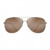 FlightSunglasses Maui Jim Cinder Cone 789 Sunglasses- Matte Gold With Polarized HCL Bronze Lens Classic Aviators