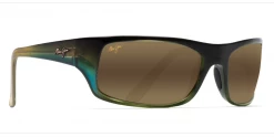 FlightSunglasses Sport Maui Jim Peahi 202 Sunglasses- Mahi Mahi With Polarized Blue Hawaii, Maui HT, HCL Bronze, Grey Lens