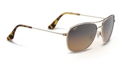 FlightSunglasses Classic Aviators Maui Jim CLIFF HOUSE 247 Sunglasses- Gold With Polarized HCL Bronze Lens